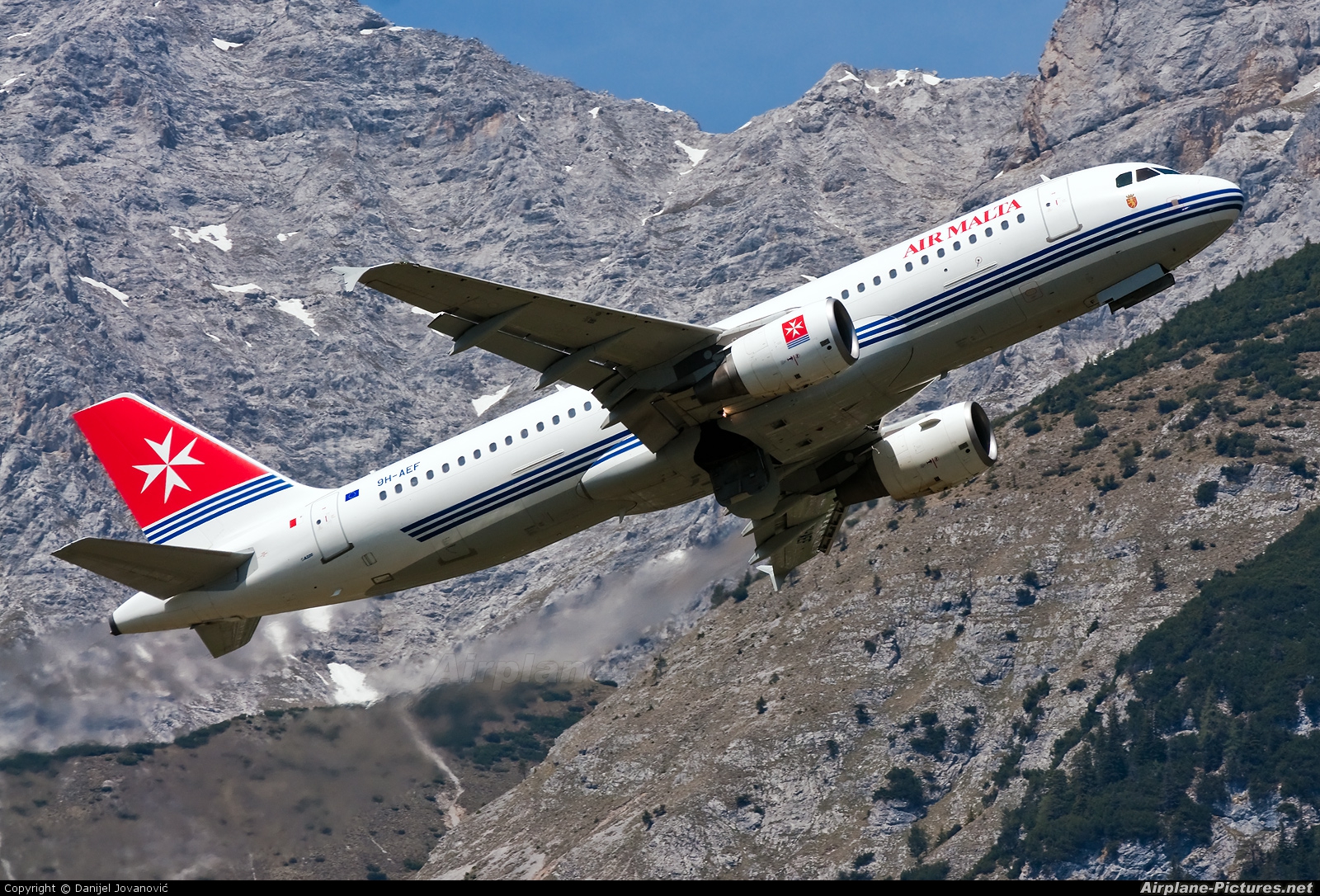 Air Malta 9H-AEF aircraft at Innsbruck