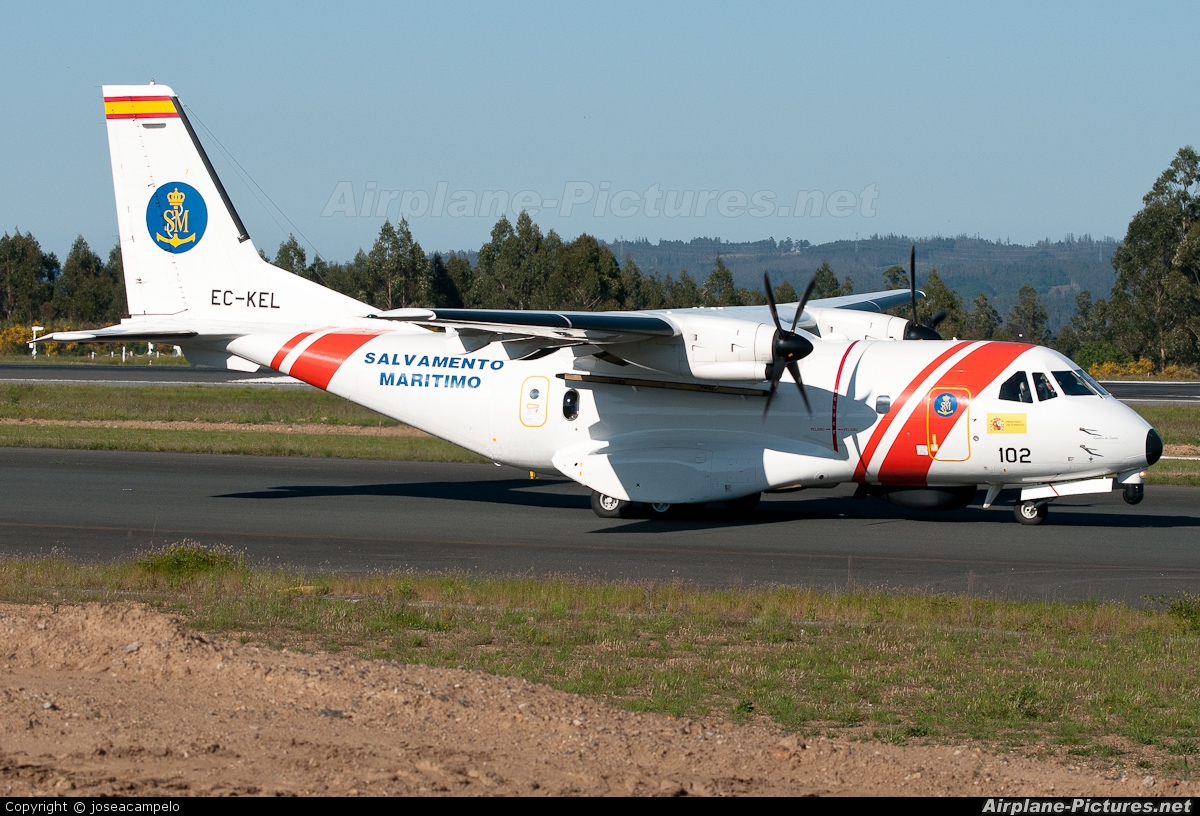 Spain - Coast Guard EC-KEL aircraft at Santiago de Compostela