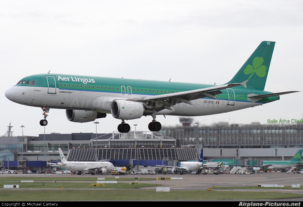 Aer Lingus EI-DVE aircraft at Dublin