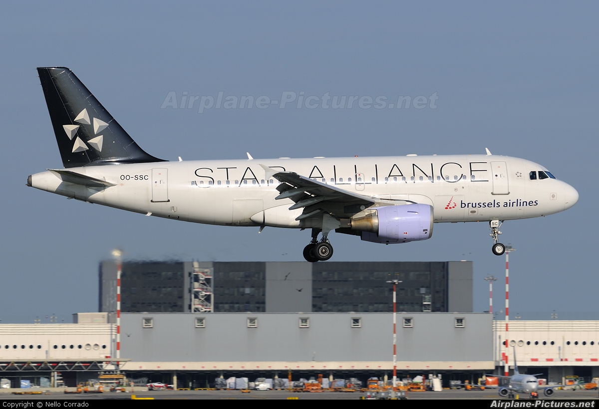 Brussels Airlines OO-SSC aircraft at Milan - Malpensa