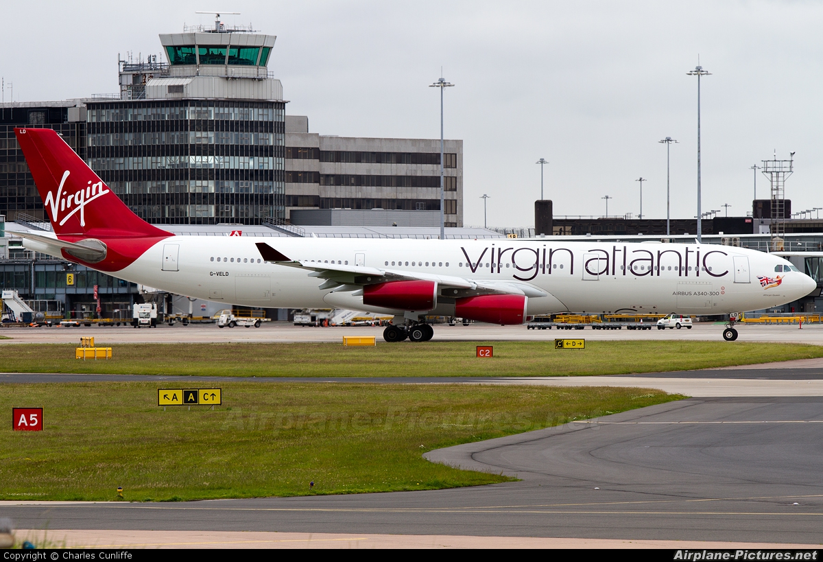 Virgin Atlantic G-VELD aircraft at Manchester