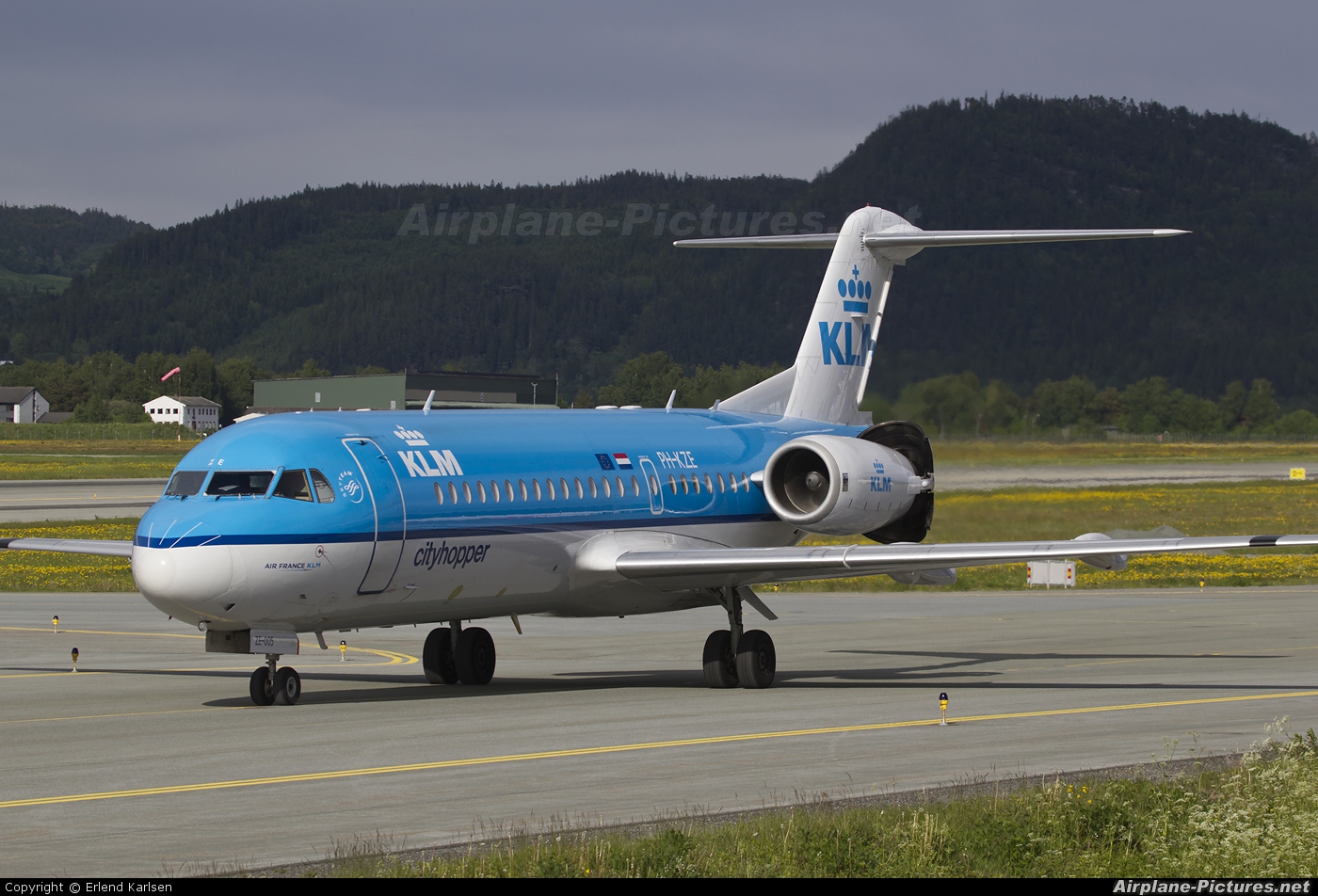 KLM Cityhopper PH-KZE aircraft at Trondheim - Vaernes