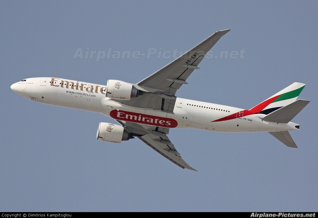 Emirates Airlines A6-EWD aircraft at Dubai Intl