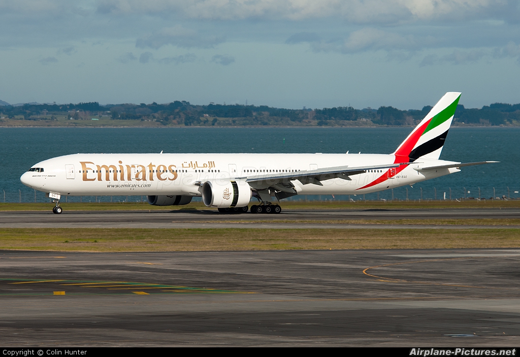 Emirates Airlines A6-EGC aircraft at Auckland Intl