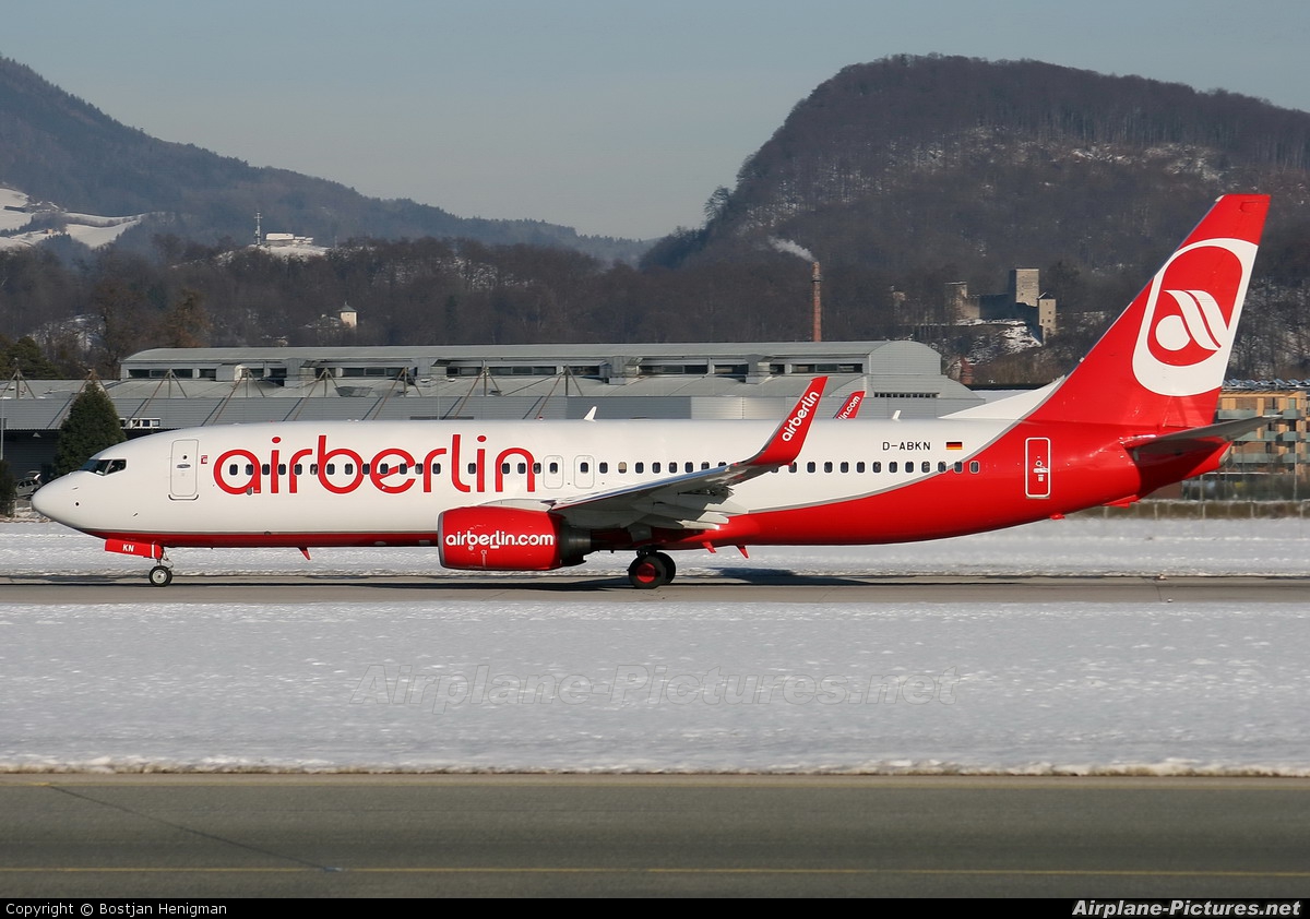 Air Berlin D-ABKN aircraft at Salzburg