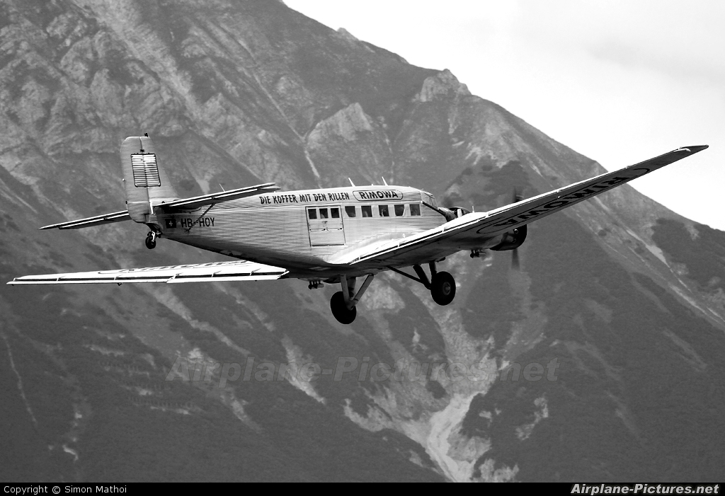 Ju-Air HB-HOY aircraft at Innsbruck