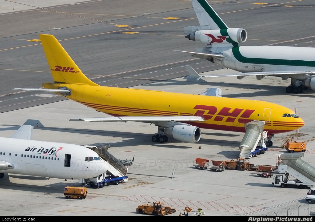 DHL Cargo EI-OZI aircraft at Milan - Malpensa