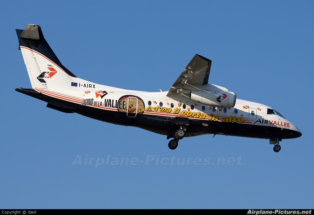 Air Vallee I-AIRX aircraft at Rimini-Miramare