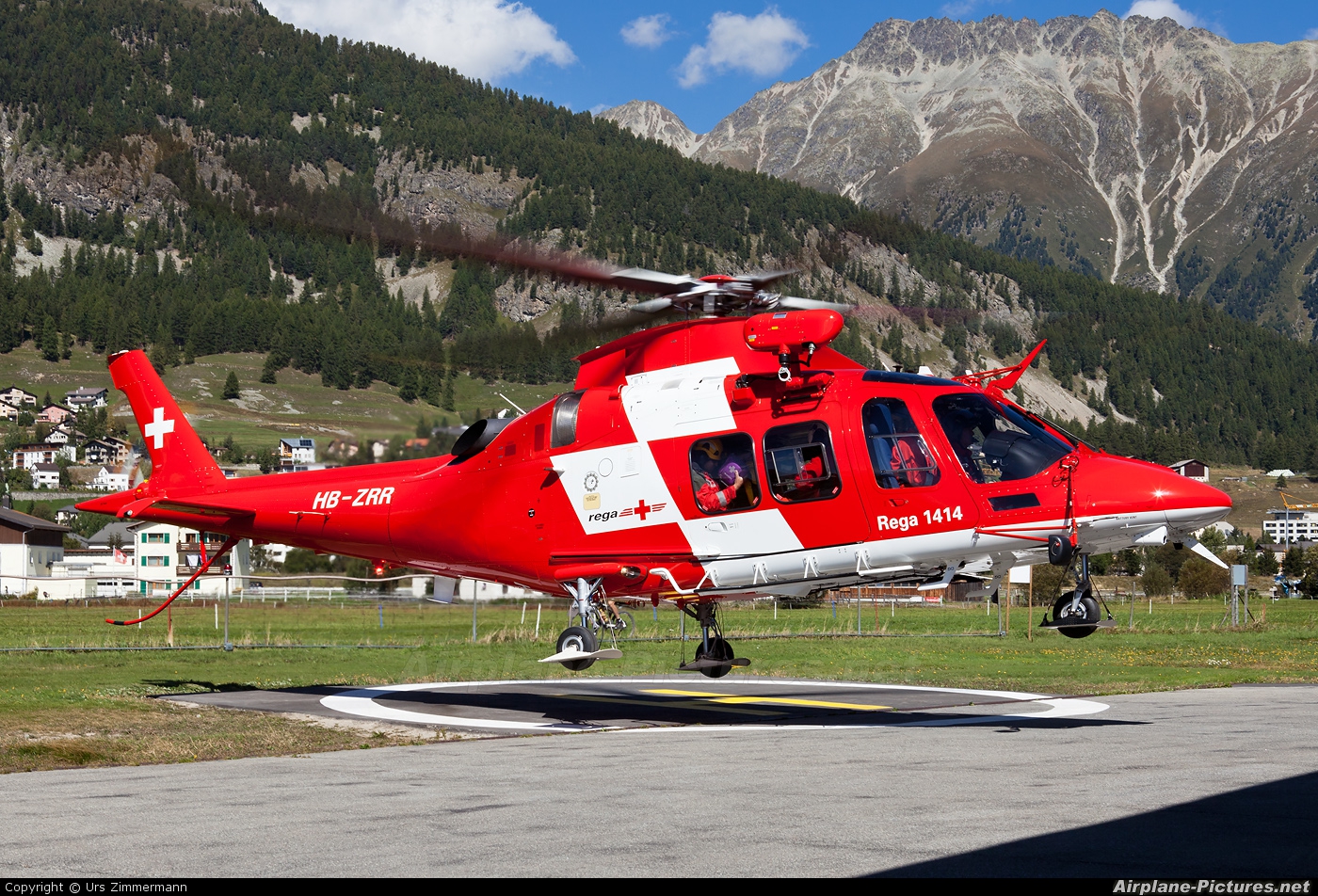 REGA Swiss Air Ambulance  HB-ZRR aircraft at Samedan - Engadin