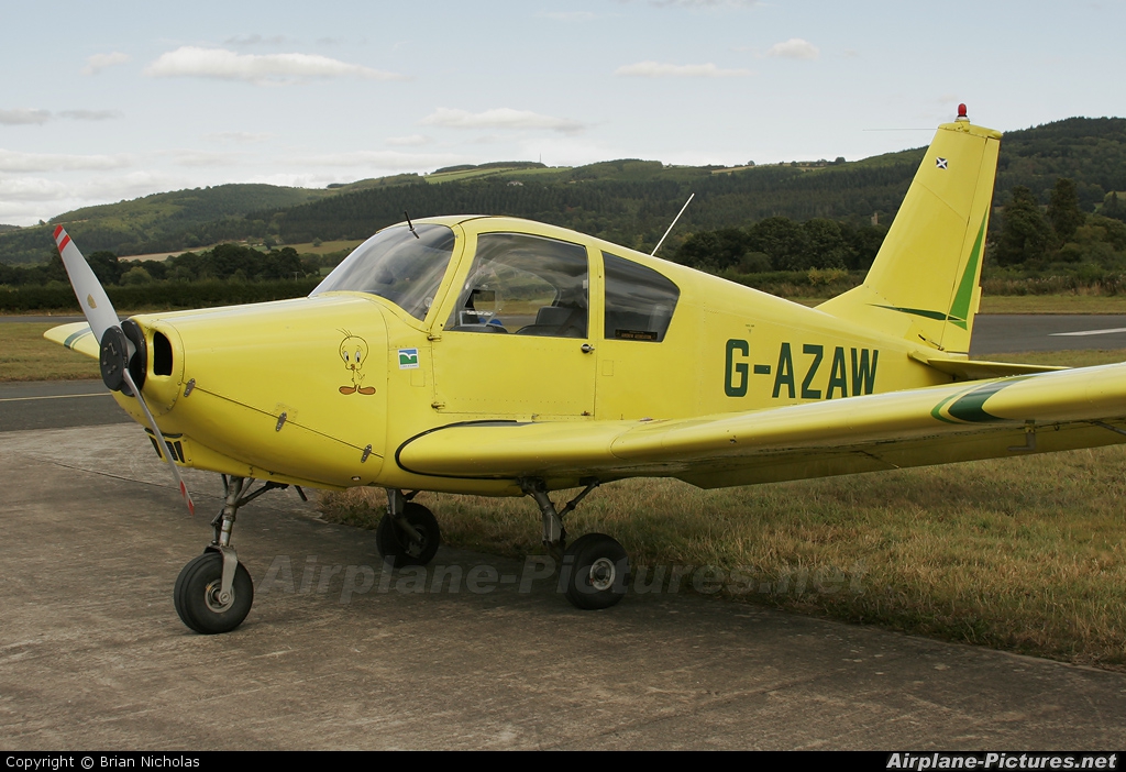Private G-AZAW aircraft at Welshpool
