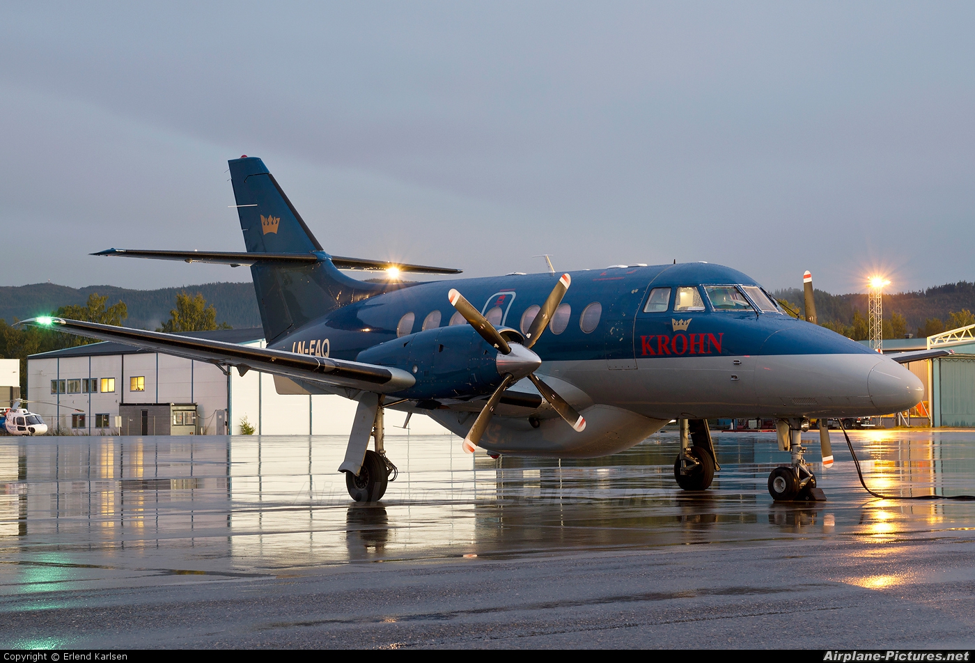 Helitrans LN-FAQ aircraft at Trondheim - Vaernes