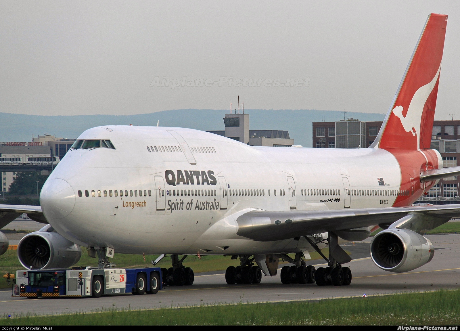 QANTAS VH-OJD aircraft at Frankfurt