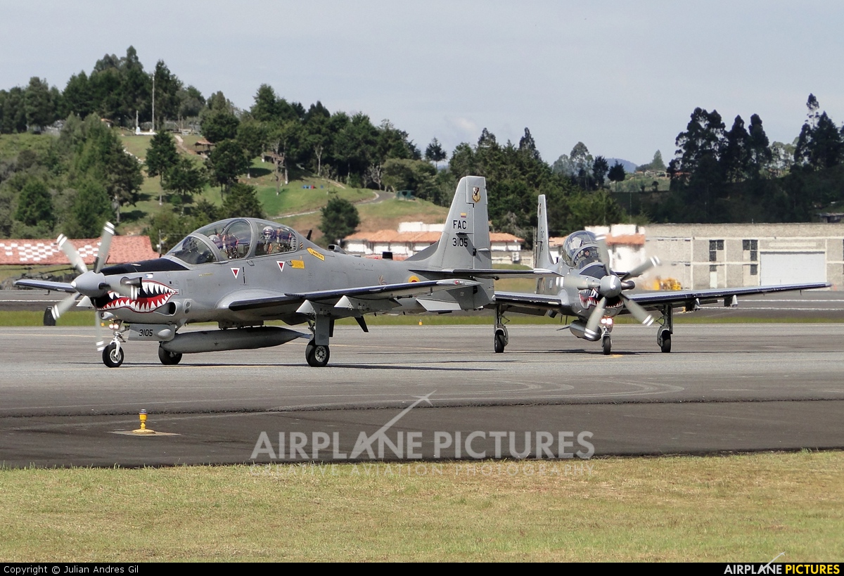 Colombia - Air Force FAC3105 aircraft at Medellin - Jose Maria Cordova Intl