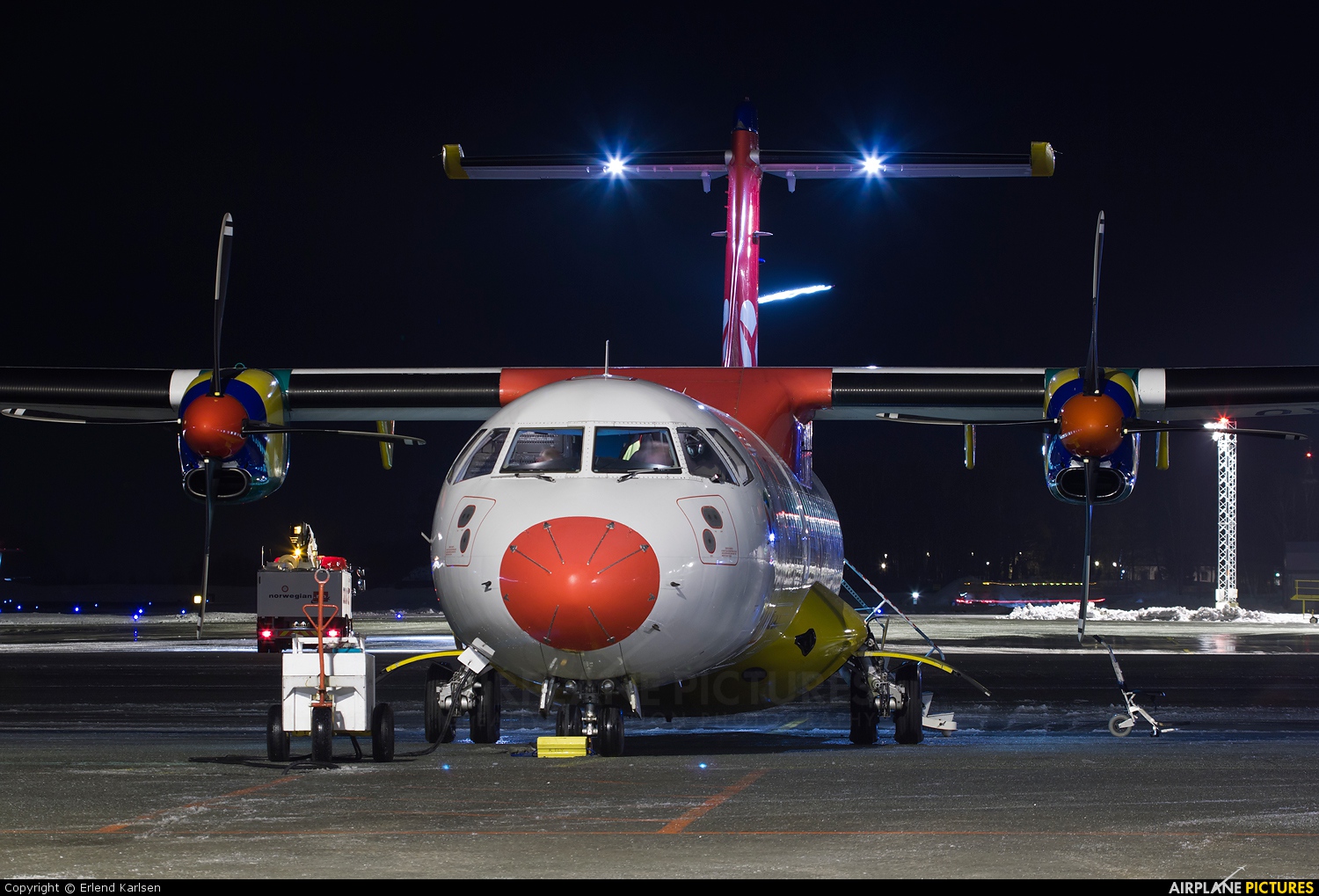 Danish Air Transport OY-RUB aircraft at Trondheim - Vaernes