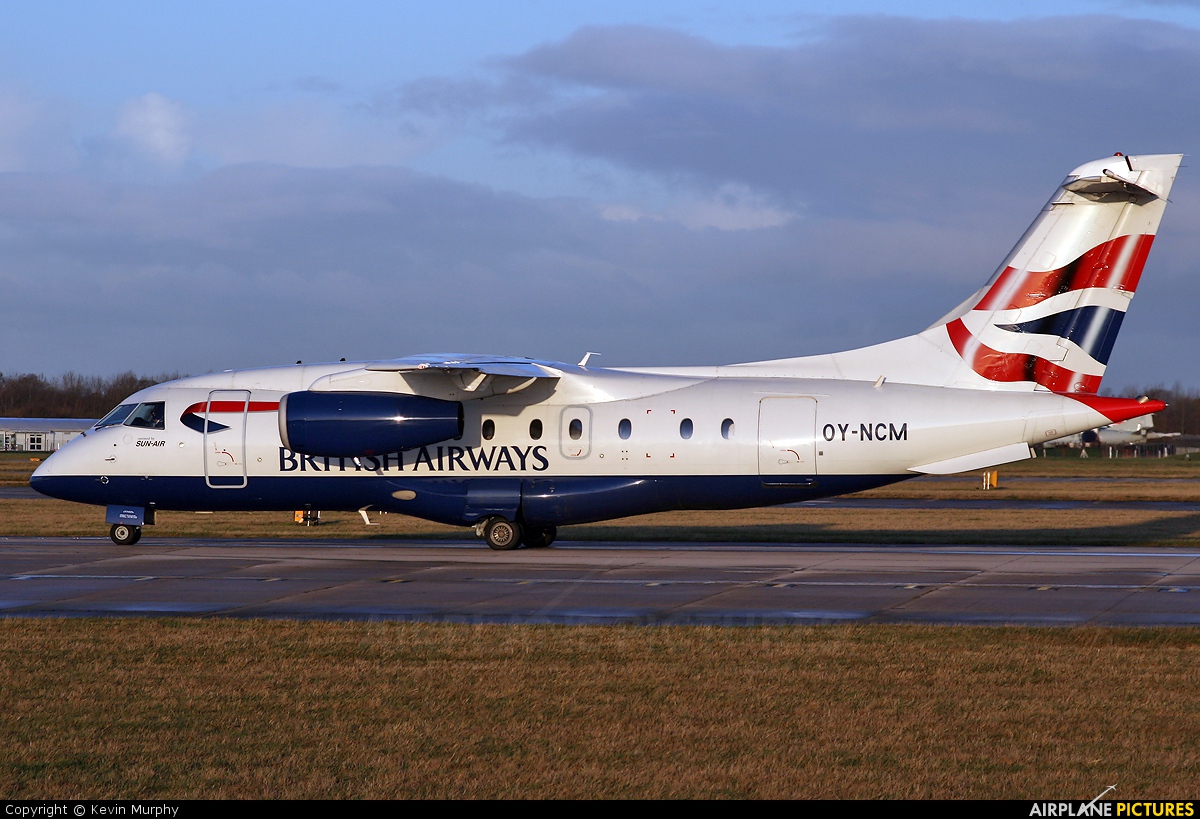 British Airways - Sun Air OY-NCM aircraft at Manchester