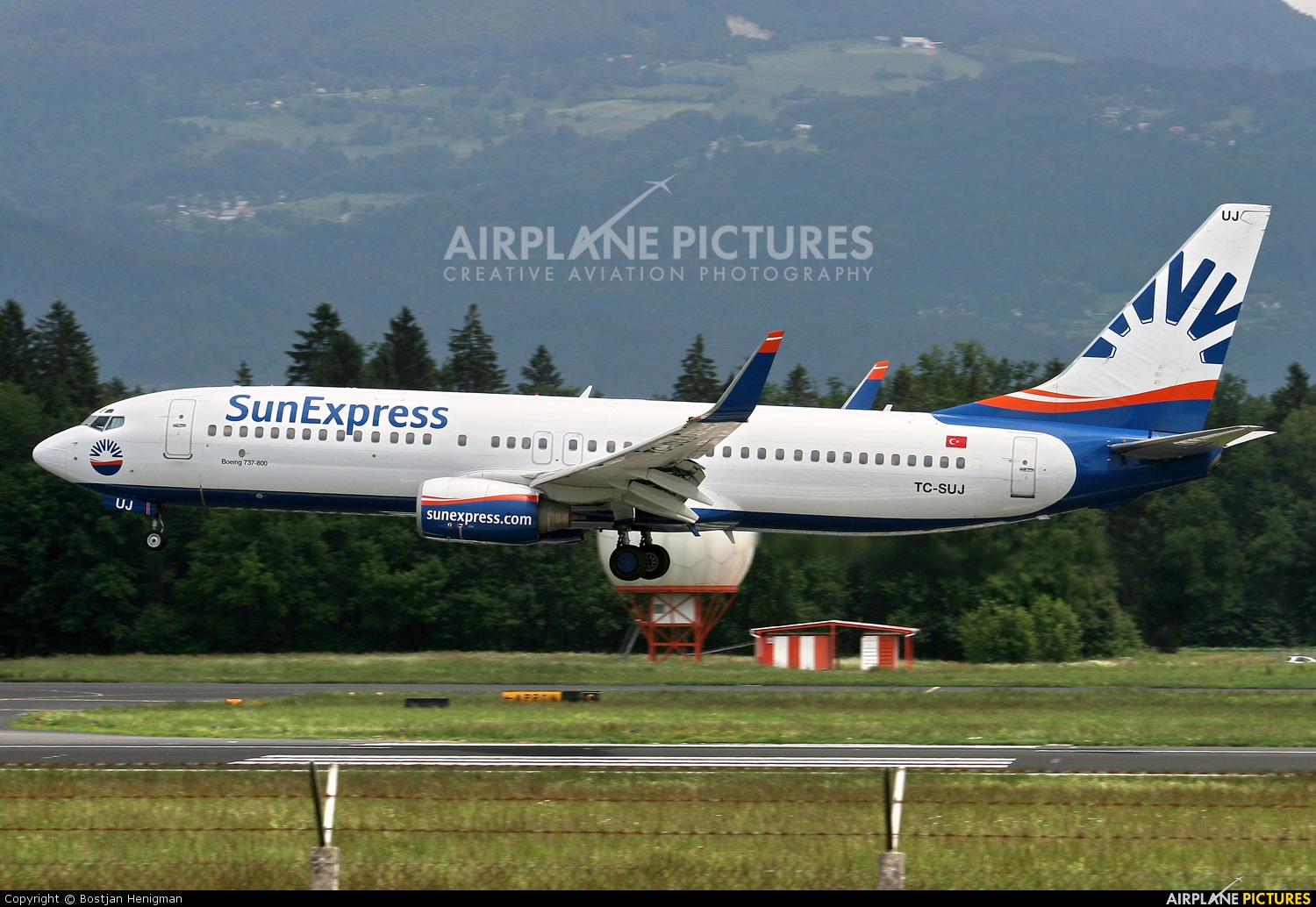 SunExpress TC-SUJ aircraft at Ljubljana - Brnik