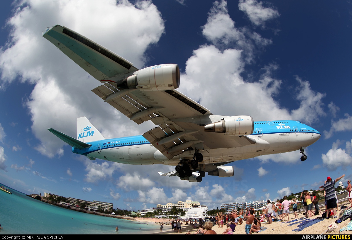 KLM PH-BFL aircraft at Sint Maarten - Princess Juliana Intl