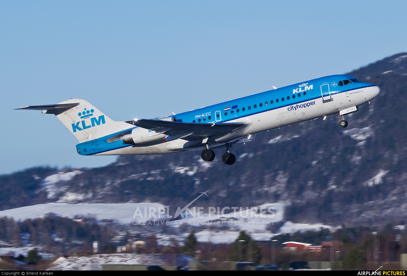 KLM Cityhopper PH-KZC aircraft at Trondheim - Vaernes