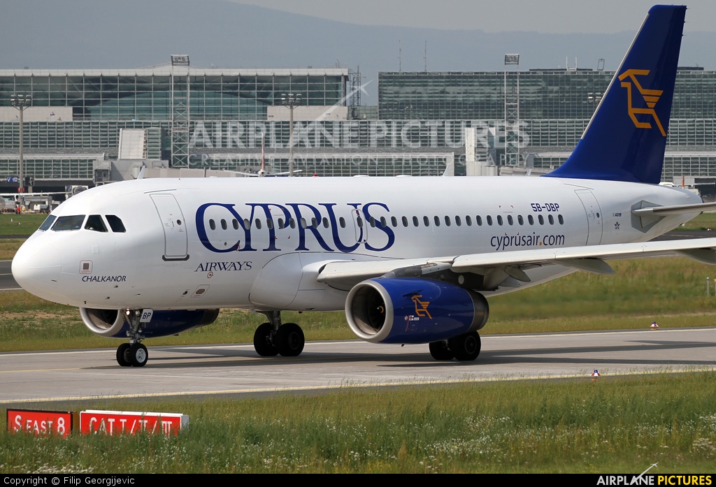 Cyprus Airways 5B-DBP aircraft at Frankfurt