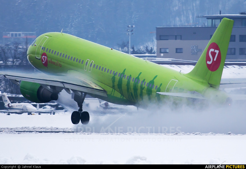 S7 Airlines VP-BCP aircraft at Innsbruck