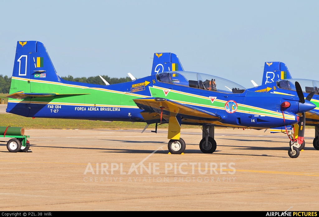 Brazil - Air Force "Esquadrilha da Fumaça" 1314 aircraft at Portsmouth Intl