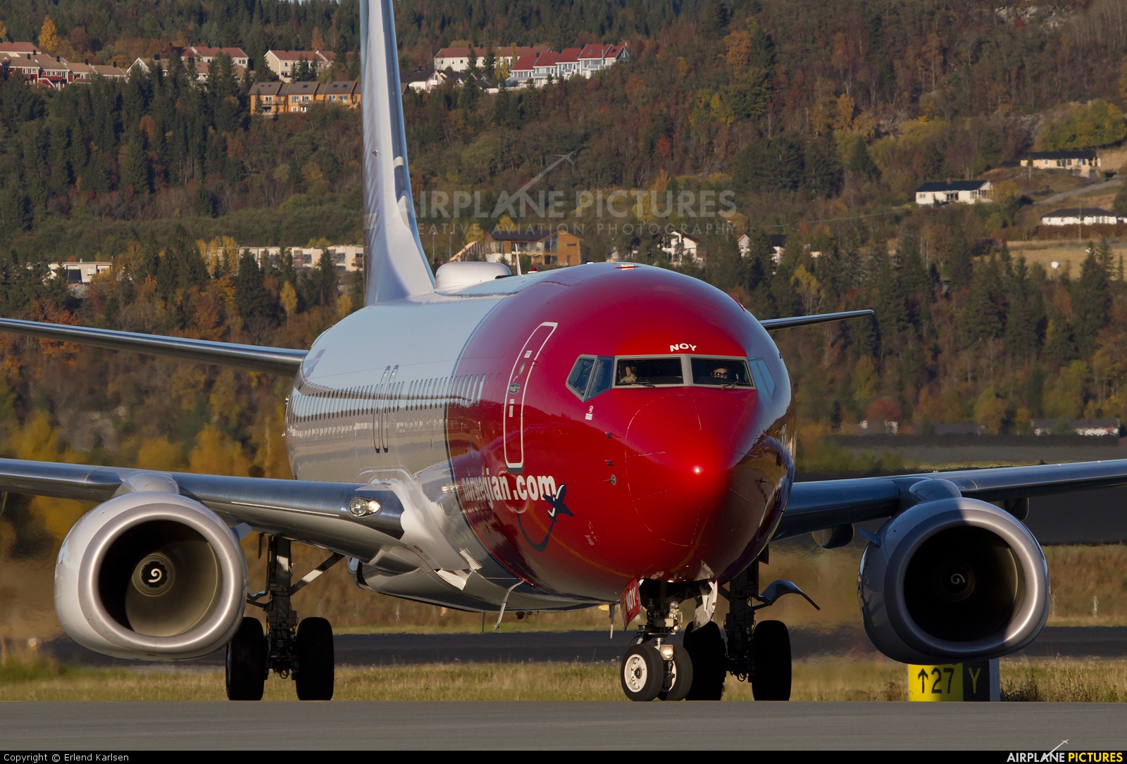 Norwegian Air Shuttle LN-NOY aircraft at Trondheim - Vaernes