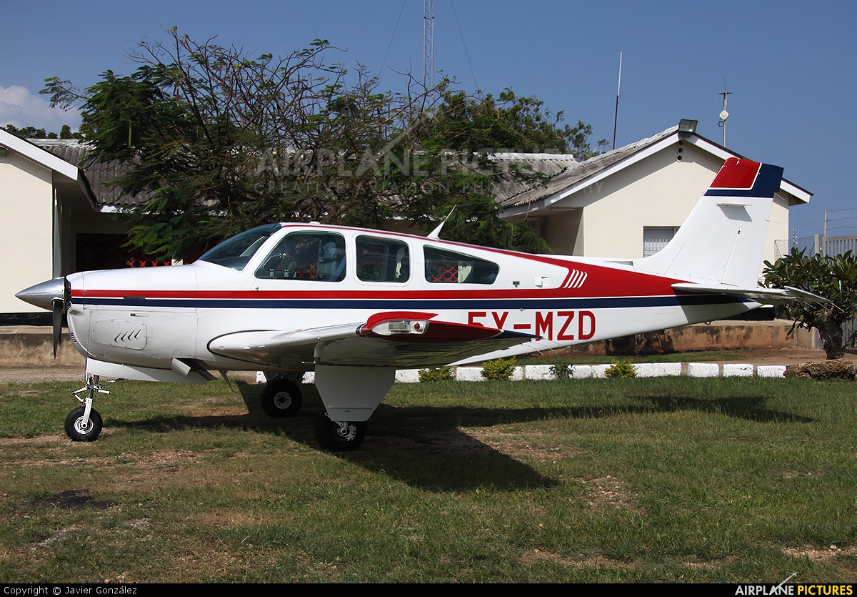Private 5Y-MZD aircraft at Ukunda