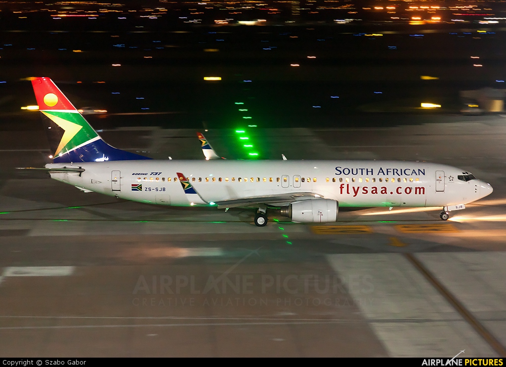 South African Airways ZS-SJB aircraft at Johannesburg - OR Tambo Intl