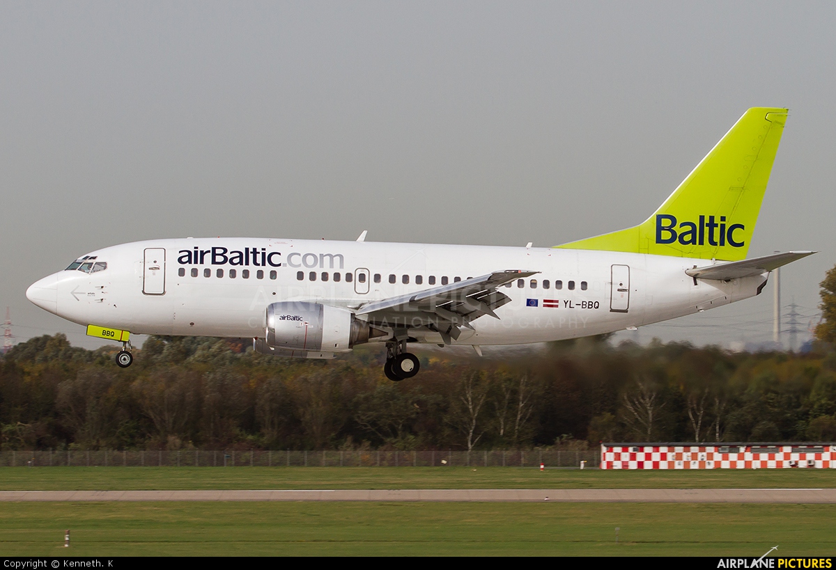 Air Baltic YL-BBQ aircraft at Düsseldorf