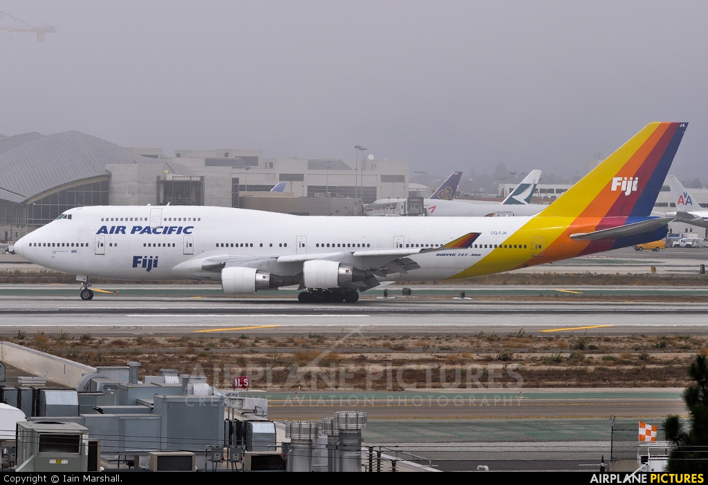 Air Pacific DQ-FJK aircraft at Los Angeles Intl