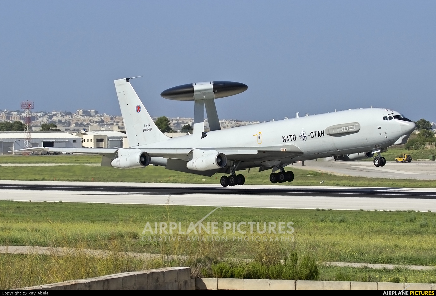NATO LX-N90448 aircraft at Malta Intl