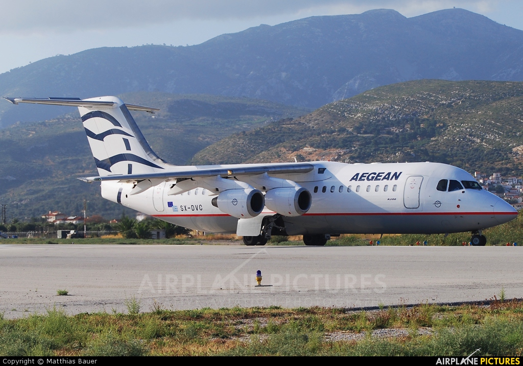 Aegean Airlines SX-DVC aircraft at Samos