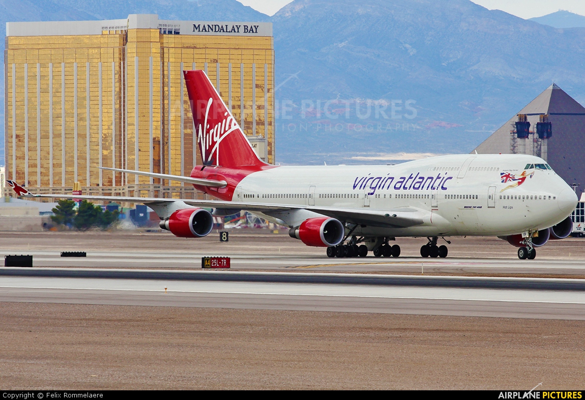 Virgin Atlantic G-VLIP aircraft at Las Vegas - McCarran Intl
