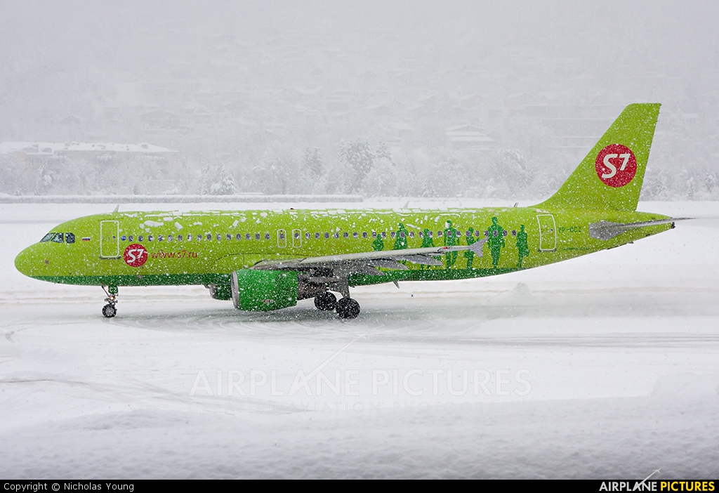 S7 Airlines VP-BCZ aircraft at Innsbruck