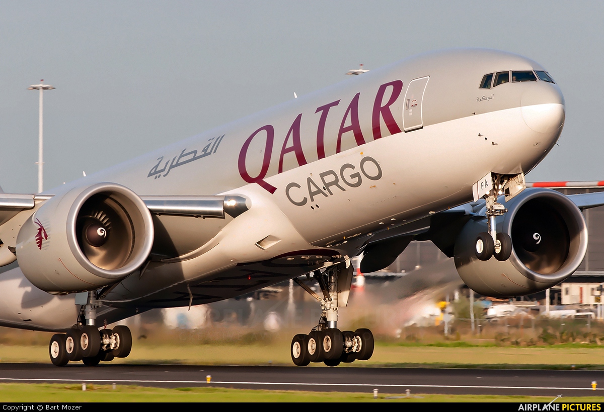 Qatar Airways Cargo A7-BFA aircraft at Amsterdam - Schiphol