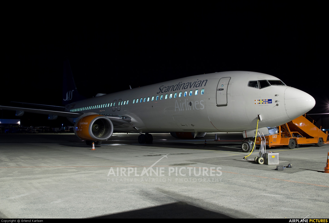 SAS - Scandinavian Airlines LN-RPO aircraft at Trondheim - Vaernes