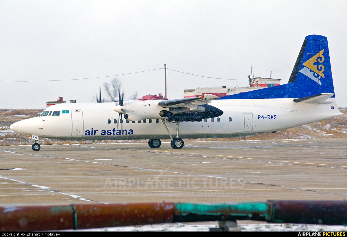 Air Astana P4-RAS aircraft at Semey - Semipalatinsk