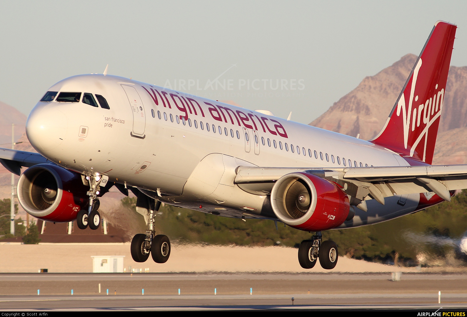 Virgin America N638VA aircraft at Las Vegas - McCarran Intl