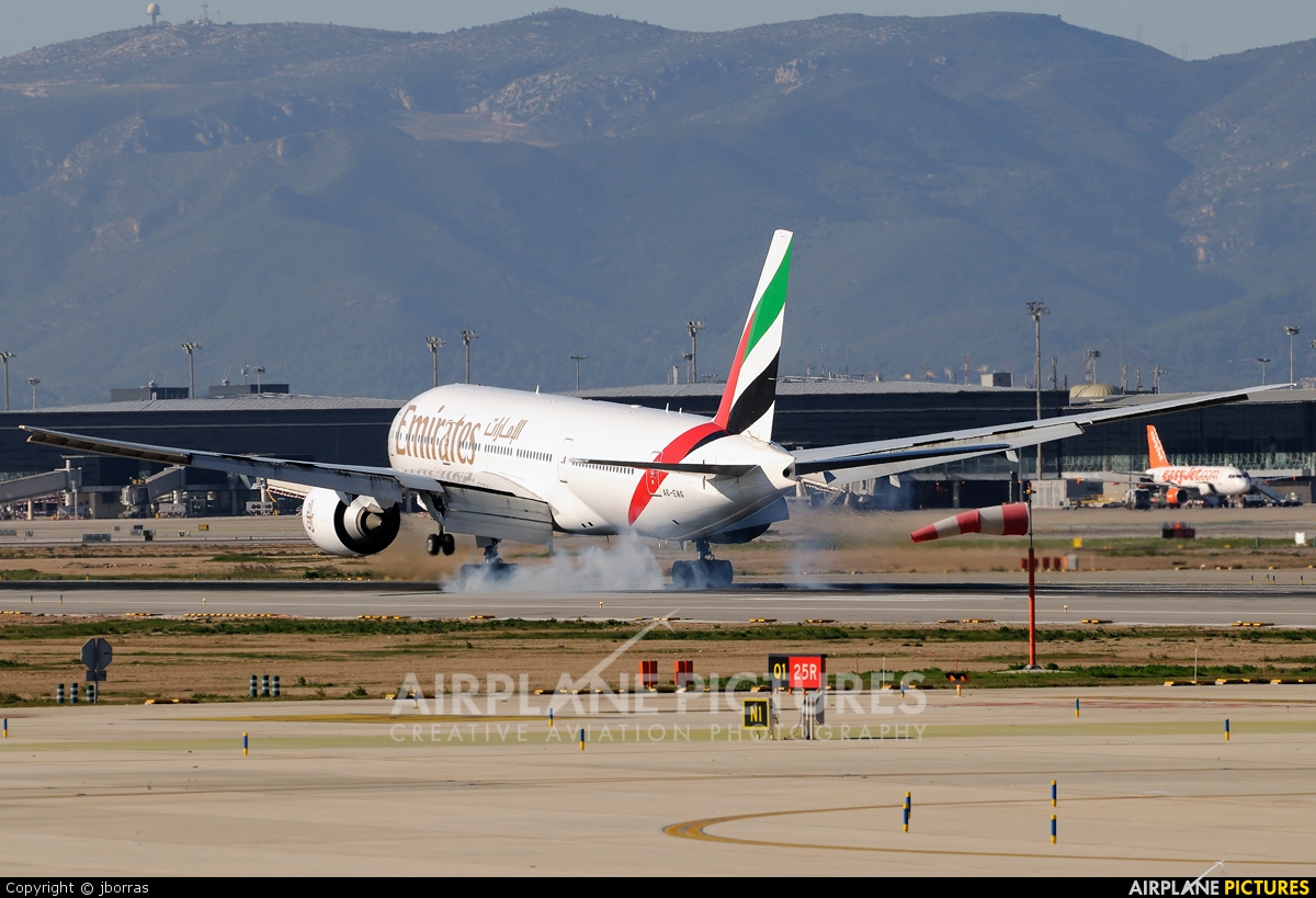 Emirates Airlines A6-EWG aircraft at Barcelona - El Prat