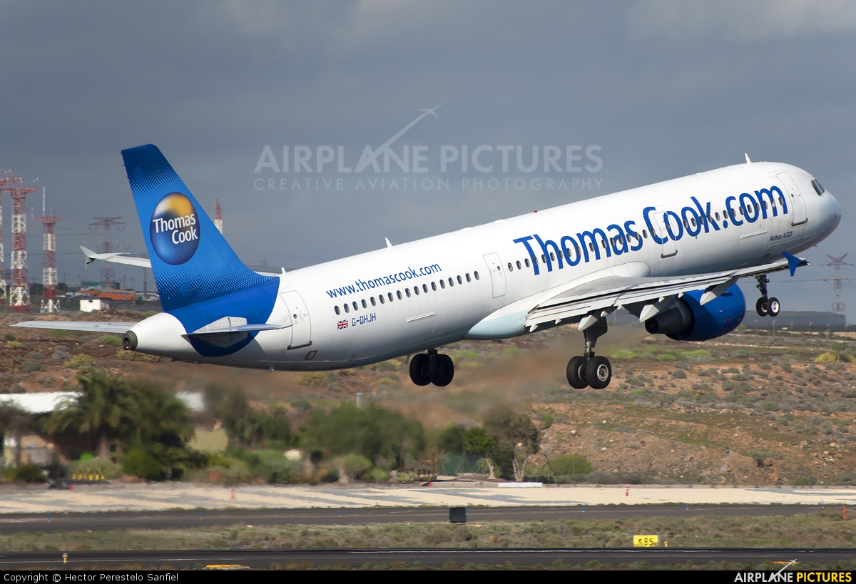 Thomas Cook G-DHJH aircraft at Tenerife Sur - Reina Sofia