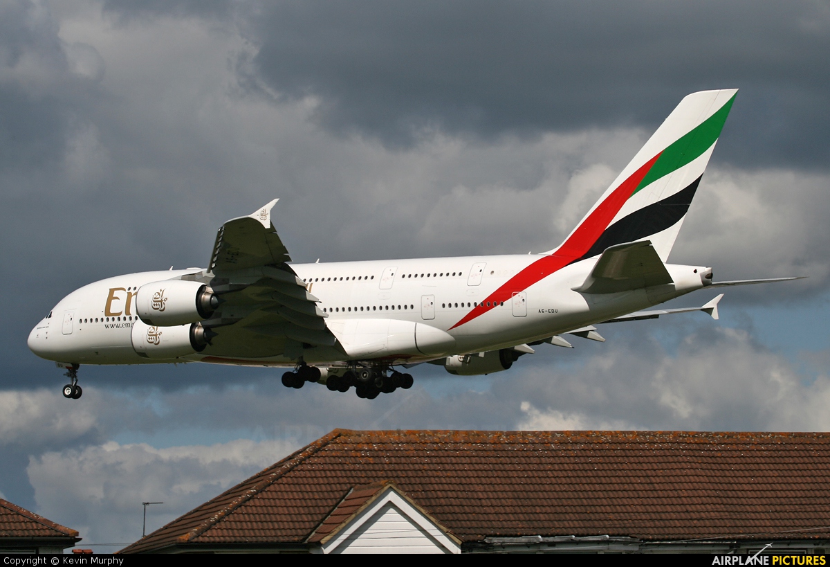 Emirates Airlines A6-EDU aircraft at London - Heathrow