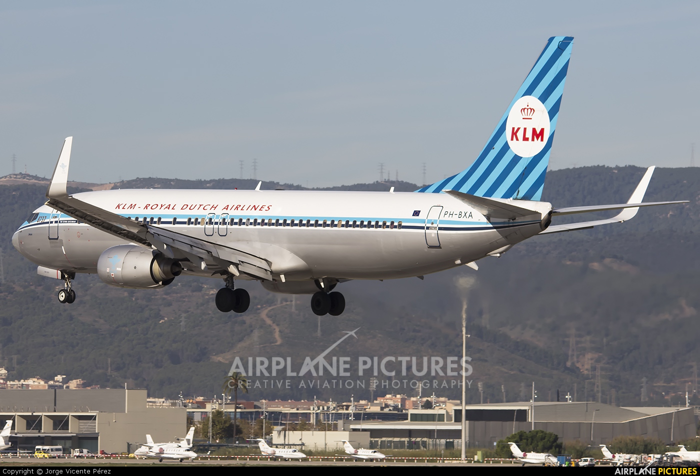 KLM PH-BXA aircraft at Barcelona - El Prat