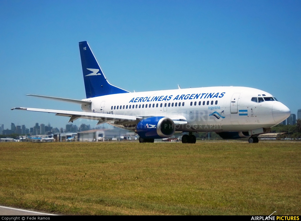 Aerolineas Argentinas LV-AYE aircraft at Buenos Aires - Jorge Newbery
