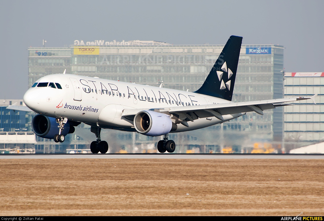 Brussels Airlines OO-SSC aircraft at Vienna - Schwechat