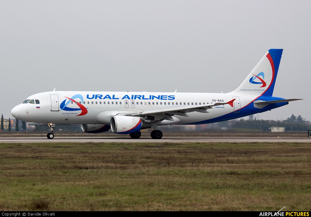 Ural Airlines VQ-BAG aircraft at Verona - Villafranca