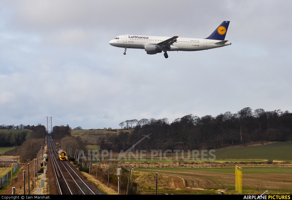 Lufthansa D-AIQF aircraft at Edinburgh