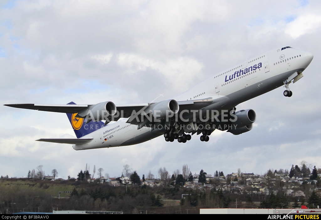 Lufthansa D-ABYA aircraft at Seattle - Boeing Field / King County Intl