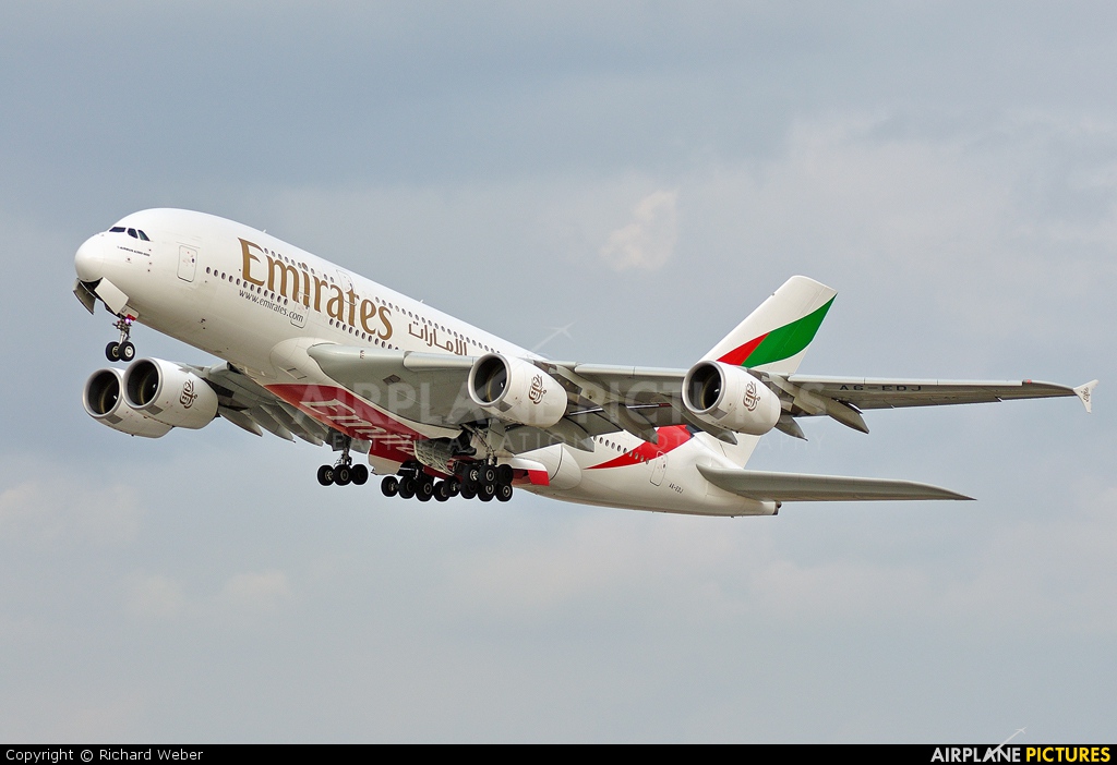 Emirates Airlines A6-EDJ aircraft at Munich