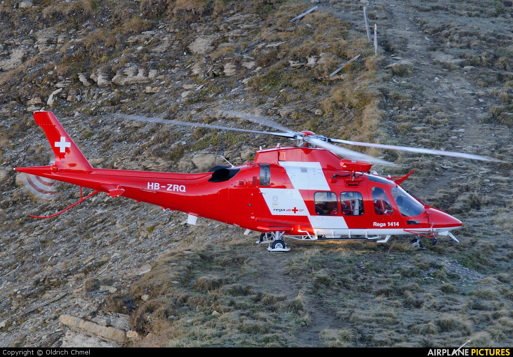 REGA Swiss Air Ambulance  HB-ZRQ aircraft at Axalp - Ebenfluh Range