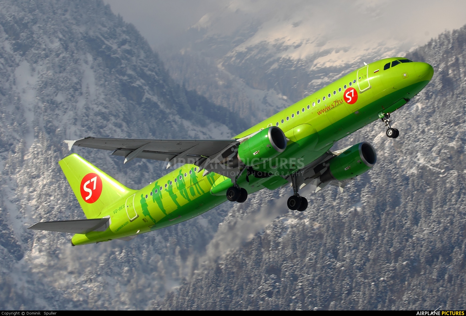 S7 Airlines VQ-BES aircraft at Innsbruck